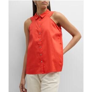 New Harshman Ziva Sleevless Shirt, Poppy Red Size Small